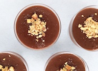 Chocolate kissel in a glass cup